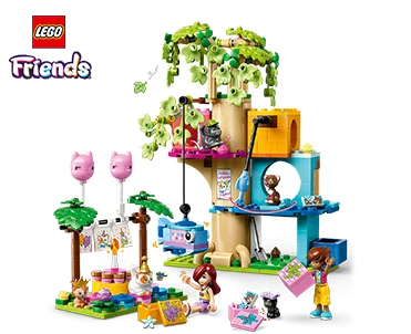 Kocie przyjcie urodzinowe i domek na drzewie