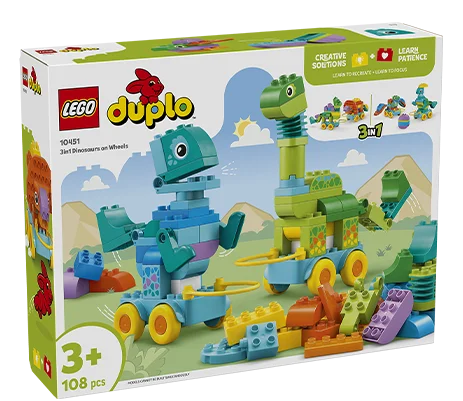 3 w 1 Dinozaury na kółkach
