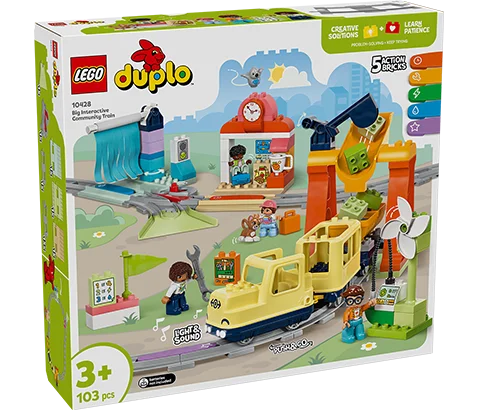 Duży interaktywny pociąg miejski